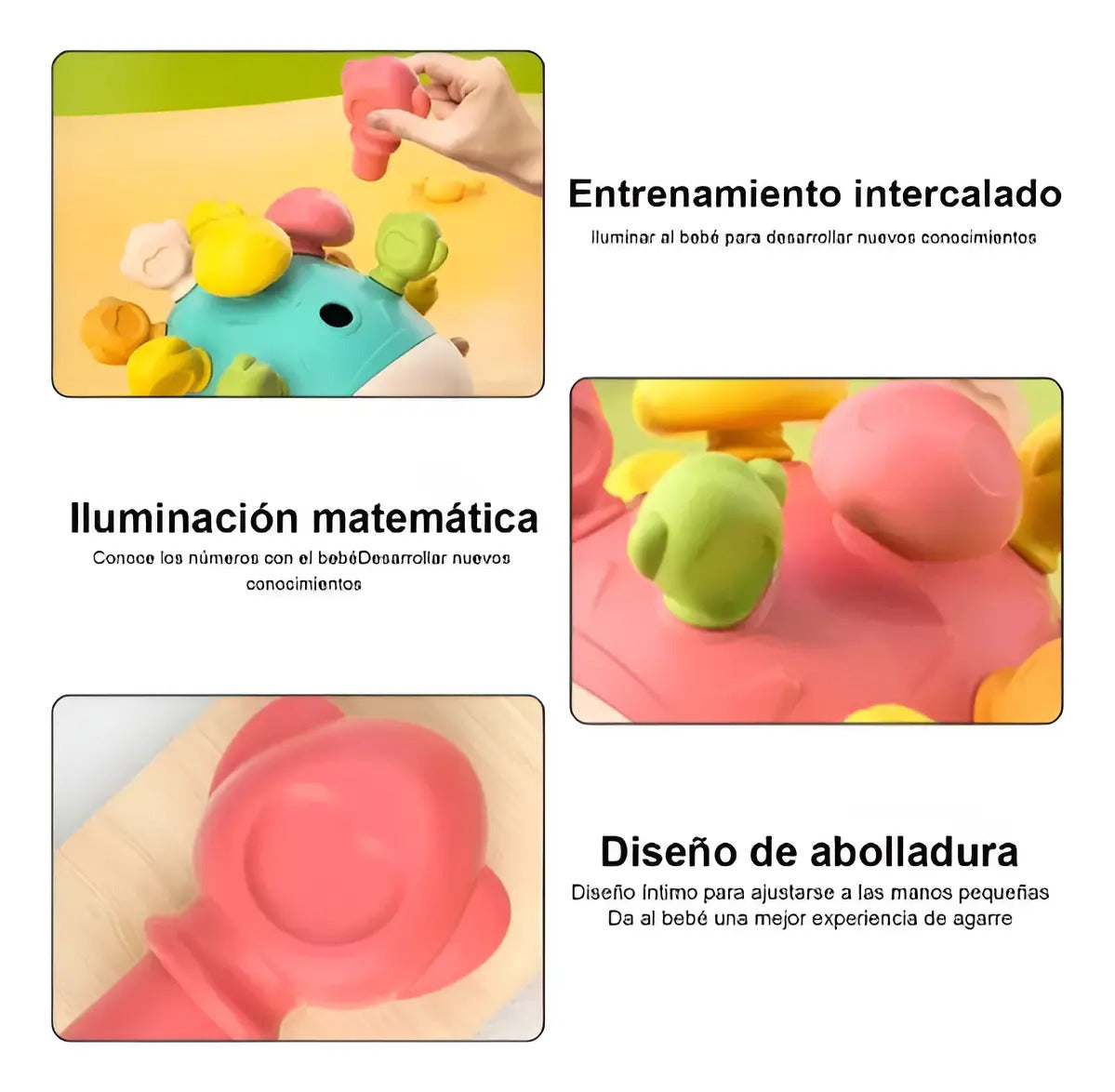 Erizo de Encaje con Piezas de Colores · Rosa o Verde