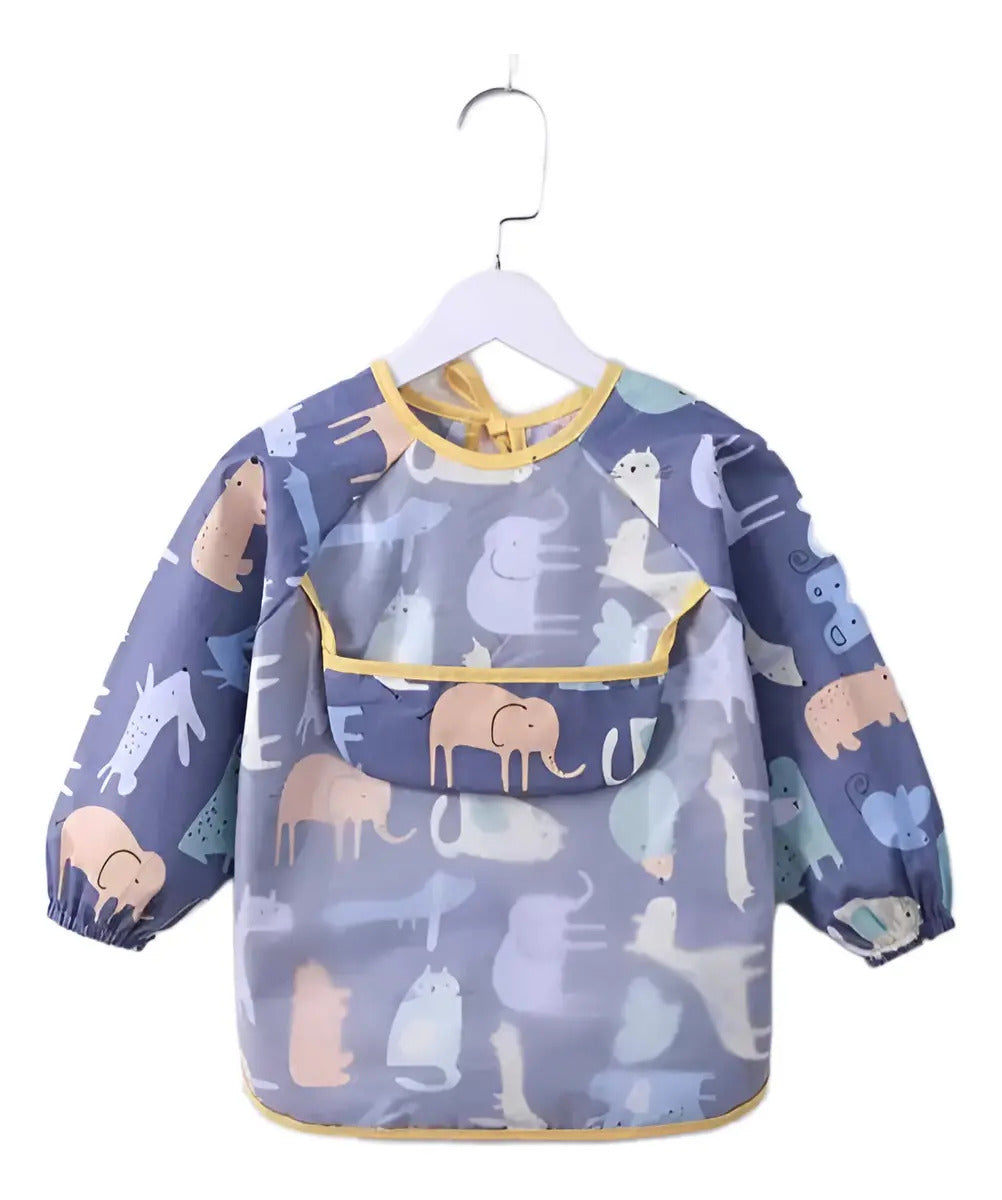 Babero Delantal de Manga Larga con Capa Impermeable