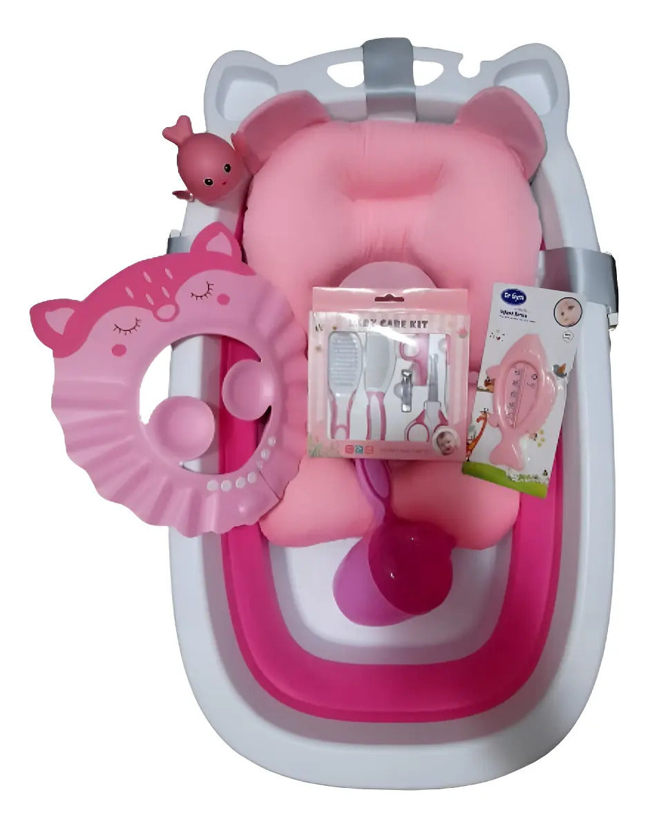 Bañera Plegable con Cojín y Kit de Baño · 75 cm