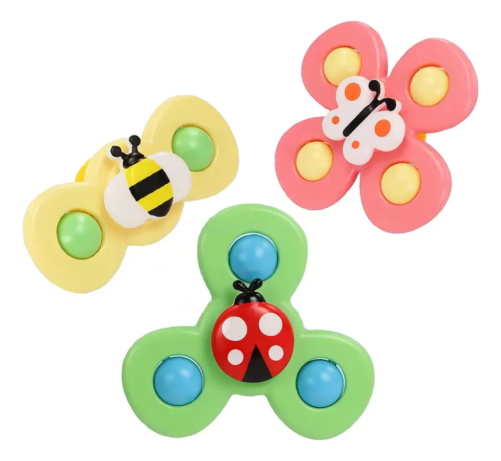 Set de 3 Spinners Giratorios con Ventosa para Bebé