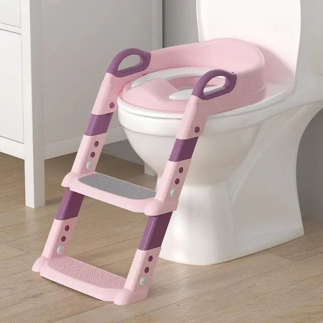 Adaptador Acolchado de Inodoro con Escalera Ajustable