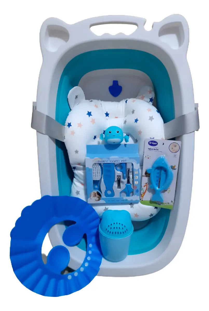 Bañera Plegable con Cojín y Kit de Baño · 75 cm