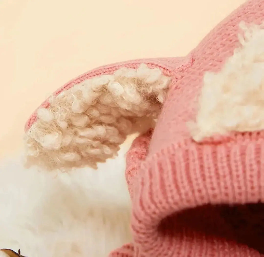 Gorro de Invierno con Cuello Diseño Ovejita