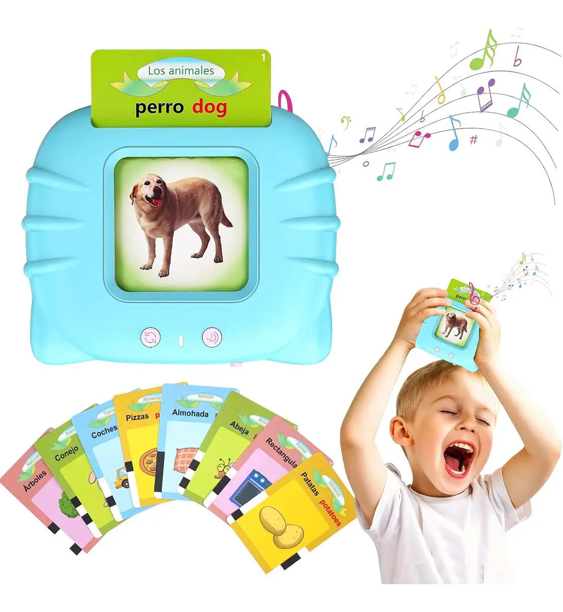 Lector de Tarjetas Interactivo en Español e Inglés · 112 Tarjetas