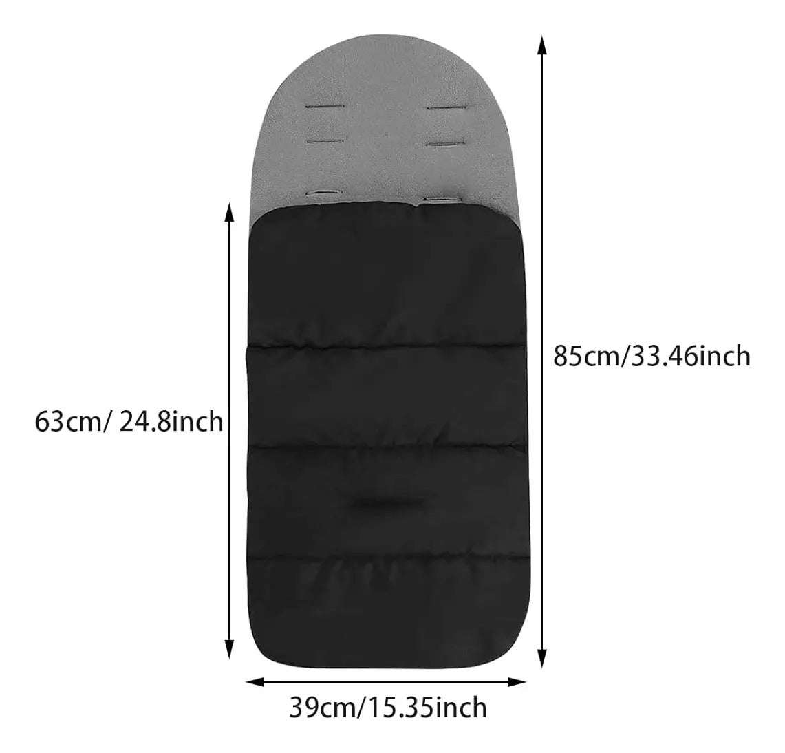 Saco Abrigado para Coche con Cierre · 88 × 40 cm