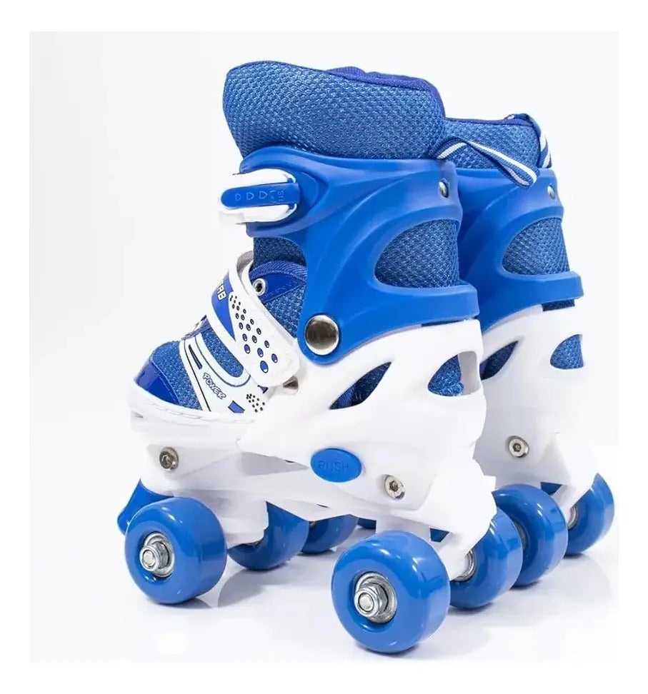 Patines Quad Ajustables de Malla · Tallas S y M