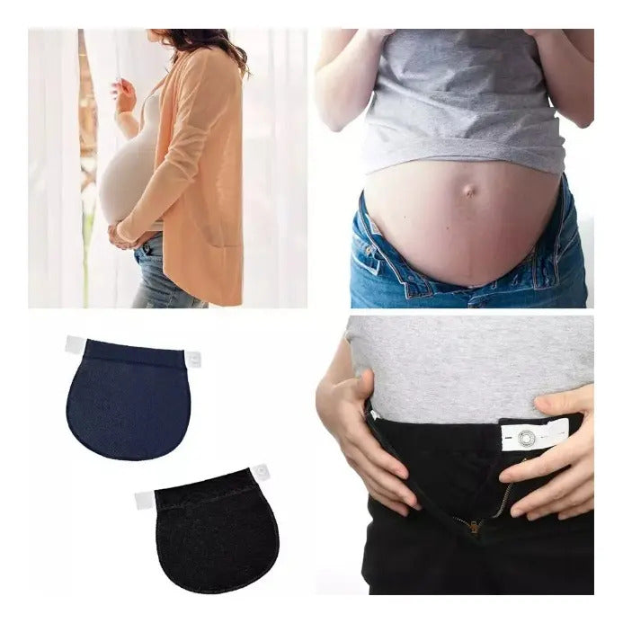 Pack de 3 Extensores de Pantalón de Maternidad · Azul