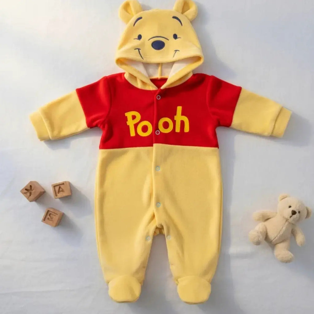 Enterito de Plush con Pies · Talla 0 a 3 Meses