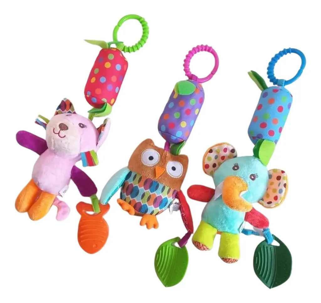 Peluche Sonajero Colgante de Animalito · 38 × 13 cm