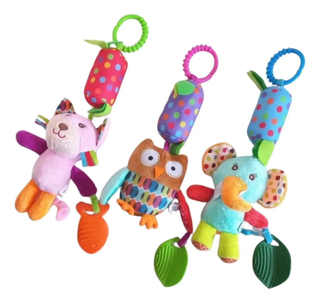 Peluche Sonajero Colgante de Animalito · 38 × 13 cm