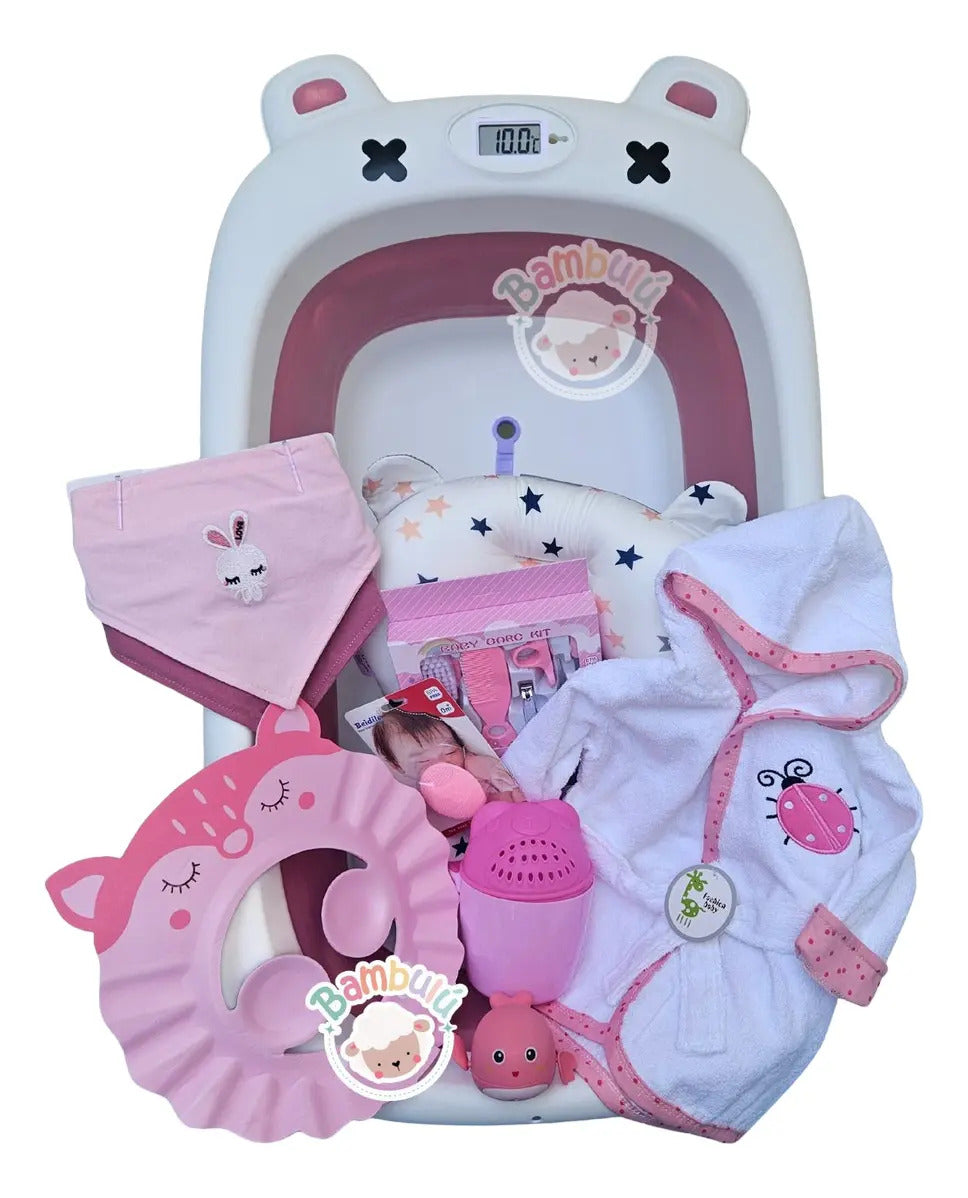 Bañera Osito rosa estrellas