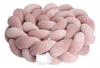 Cojín trenzado rosa claro