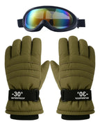 Guantes y Antiparras para Nieve · Talla Infantil 4 a 6 Años