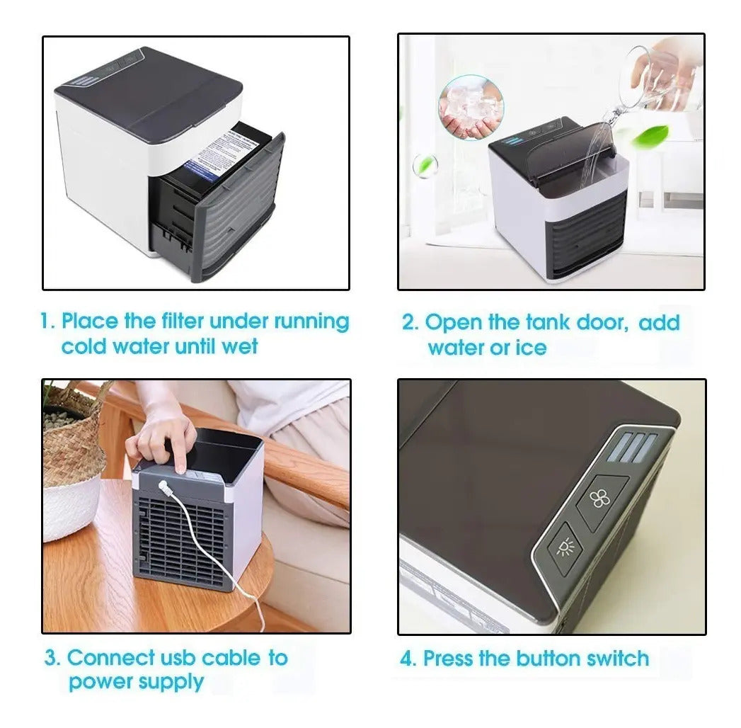 Mini Enfriador Portátil de Sobremesa · Blanco