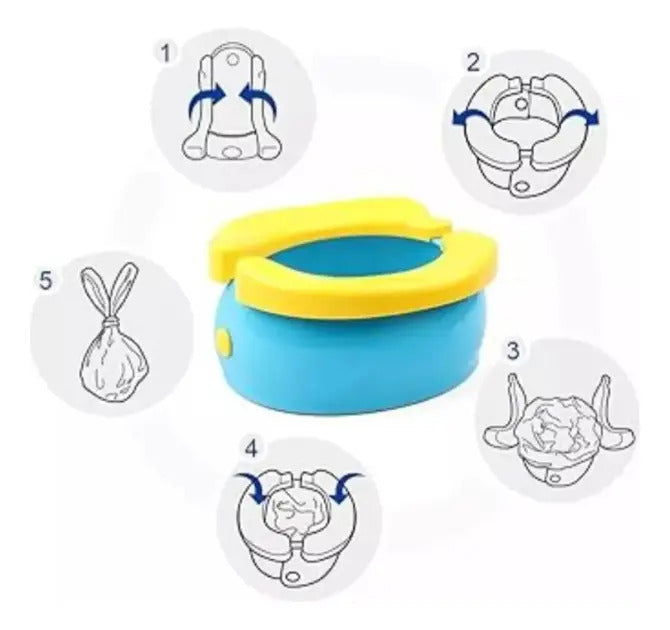 Pelela Portátil Plegable con Recipiente