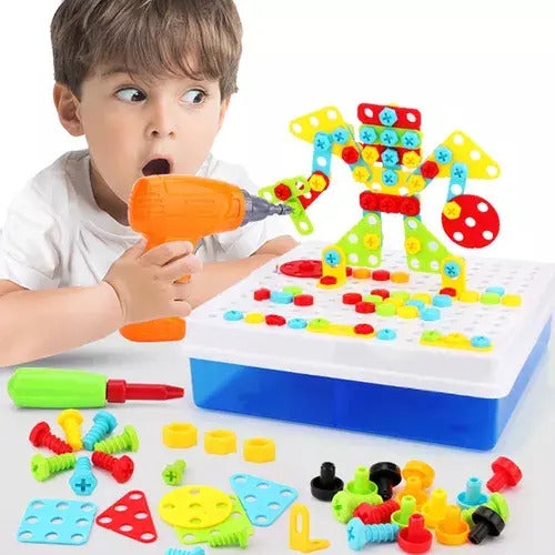 Juego de Herramientas con Taladro de Juguete · 258 Piezas