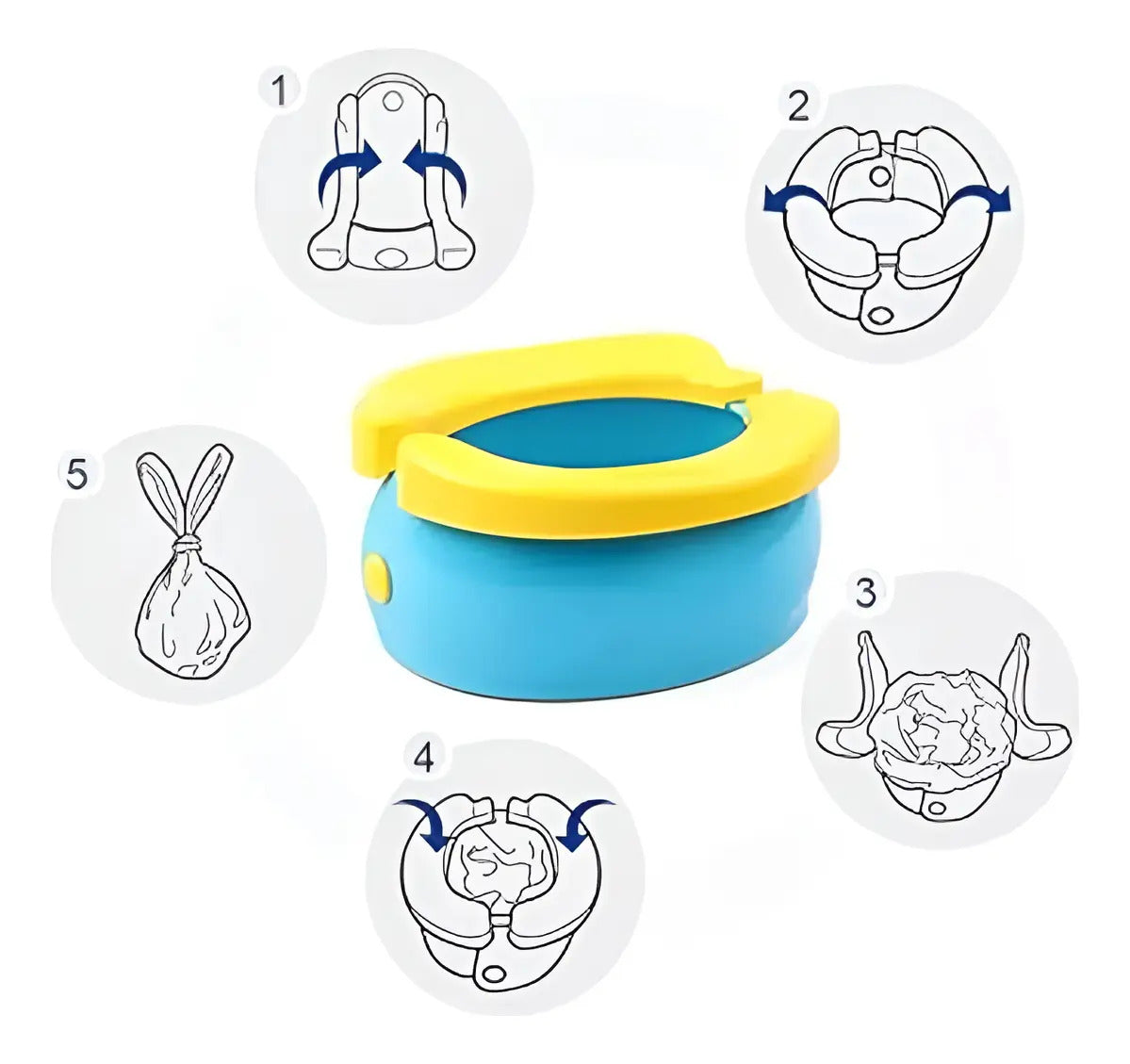Pelela Portátil Plegable con Recipiente