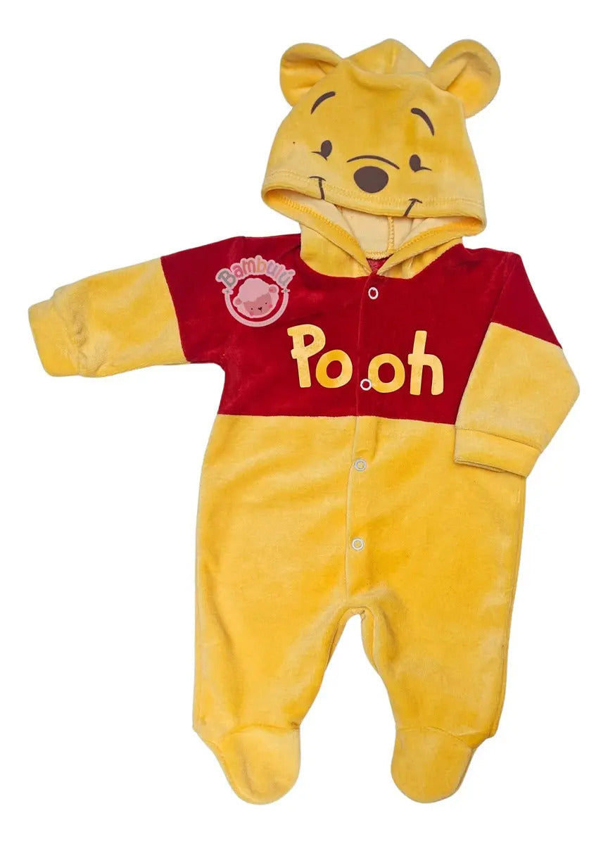 Enterito de Plush con Pies · Talla 0 a 3 Meses