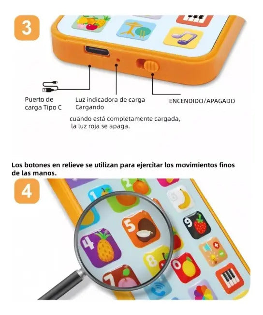 Teléfono de Juguete Didáctico con Sonidos para Bebé