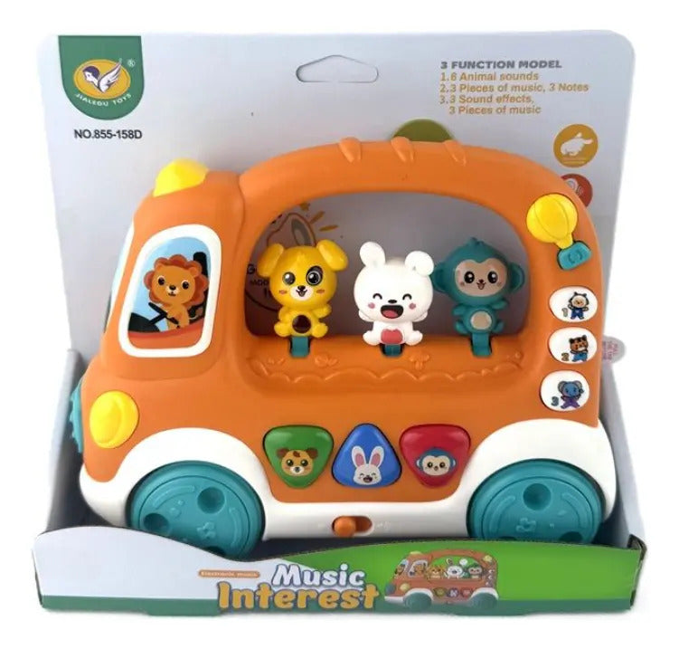 Autobús Musical Interactivo con Luz para Bebé