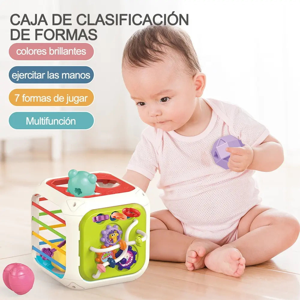 Cubo de Actividades 7 en 1 con Xilófono y Encajes