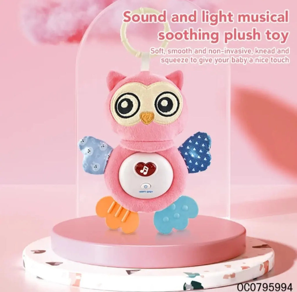 Peluche Búho Colgante con Luz y Música