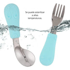 Set de Cuchara y Tenedor Infantil con Estuche