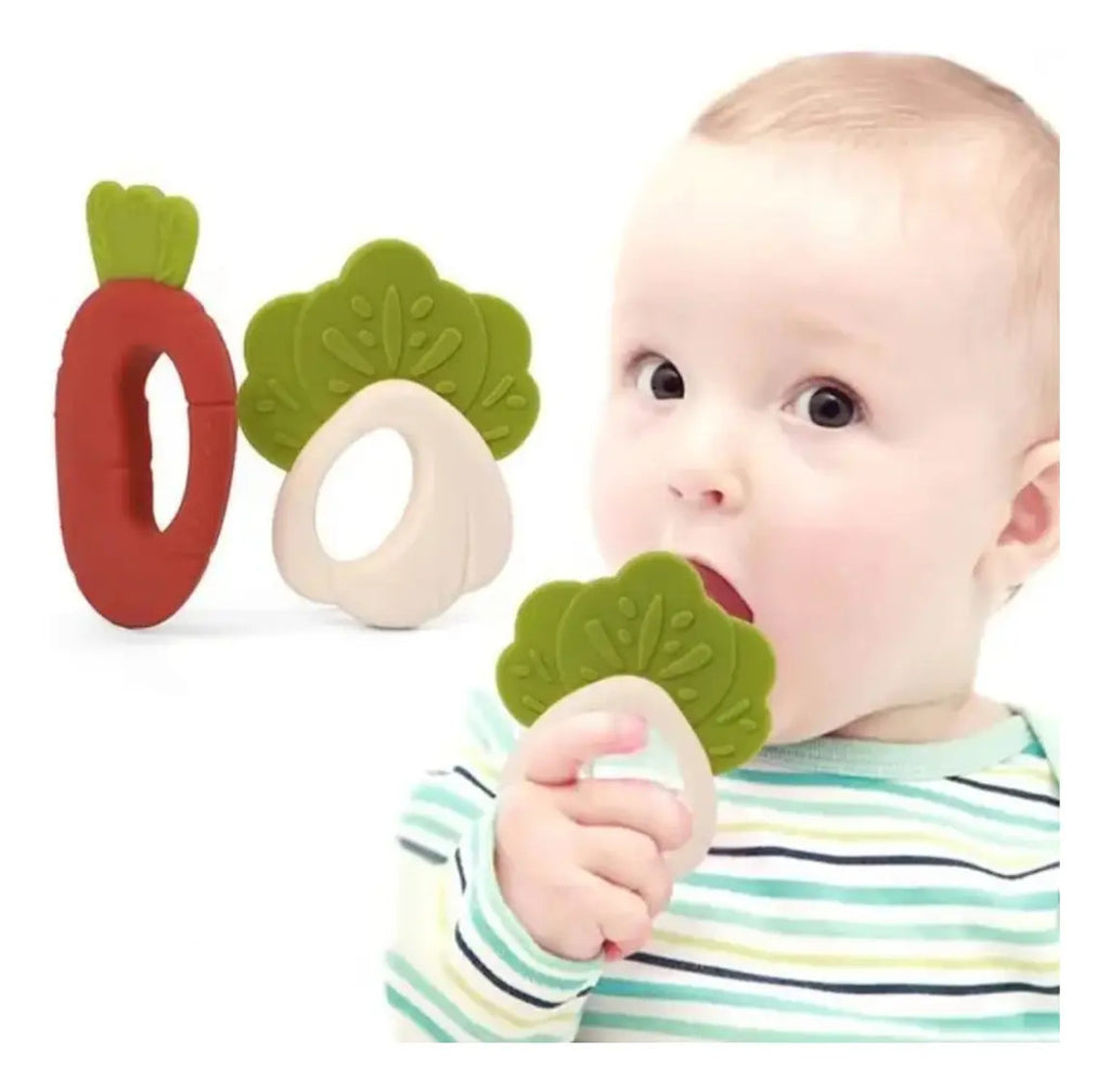 Pack de 6 Mordedores de Silicona de Frutas y Verduras