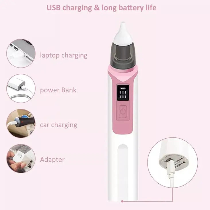 Aspirador Nasal Eléctrico Recargable con Pantalla LCD