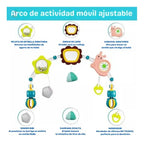 Arco Móvil con Espejo, Mordedor y 6 Juguetes para Bebé