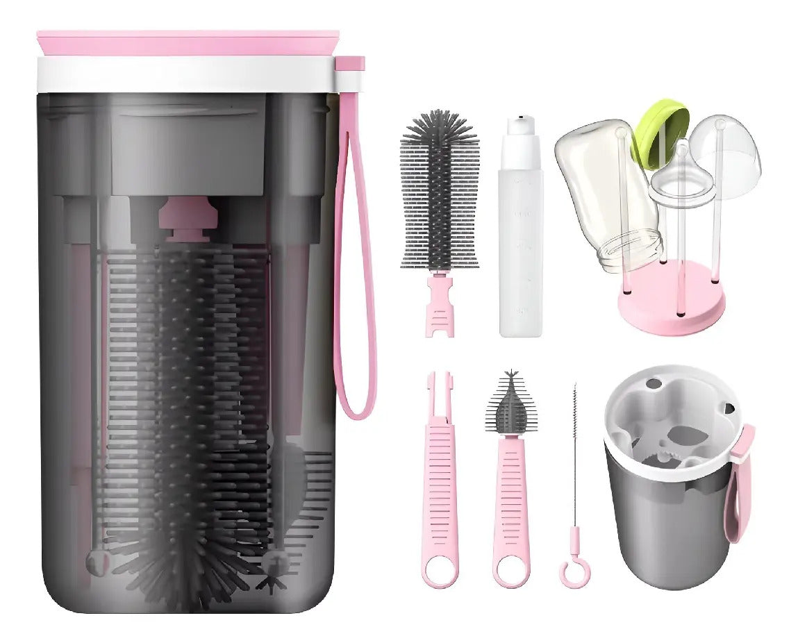 Kit Portátil de Limpieza para Mamaderas con Estuche y Asa