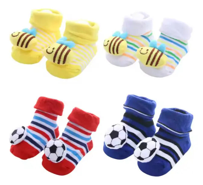 Calcetines 3D con Animalitos para Bebé · 1 o 3 Pares