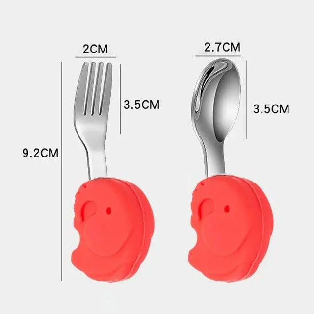 Set de Cuchara y Tenedor Diseño Elefante