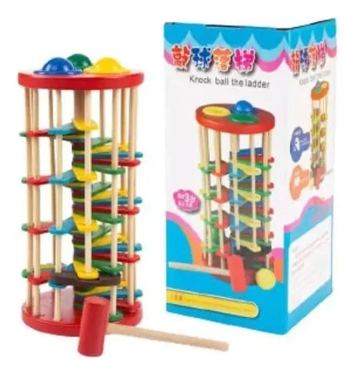 Torre de Madera con Martillo para Niños