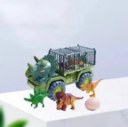 Camión Transportador Triceratops con 3 Dinosaurios