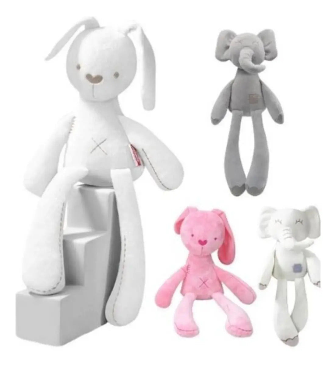 Peluche de Apego Conejo con Orejas Asimétricas
