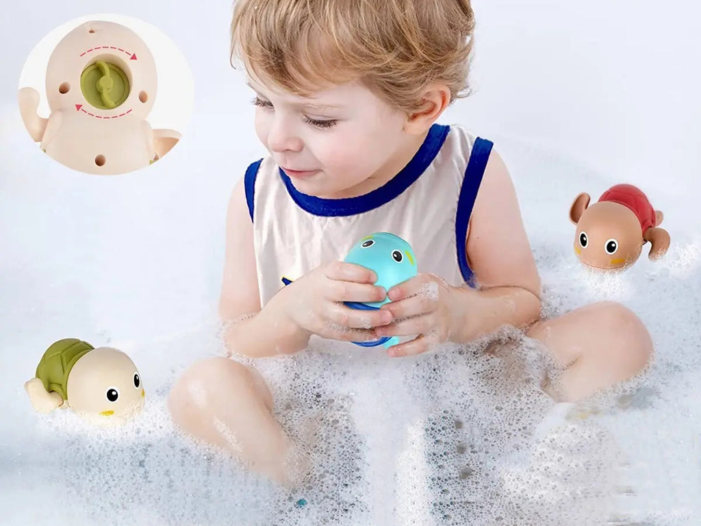 Pack de 3 Tortugas de Baño a Cuerda