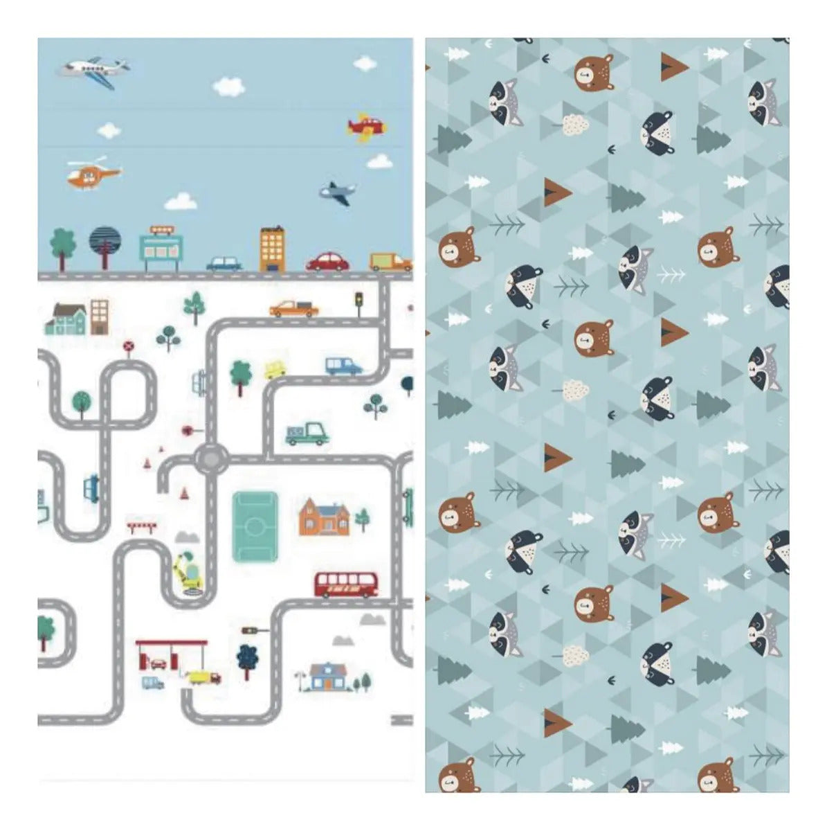 Alfombra Plegable Reversible con Bolso · 180 × 200 cm