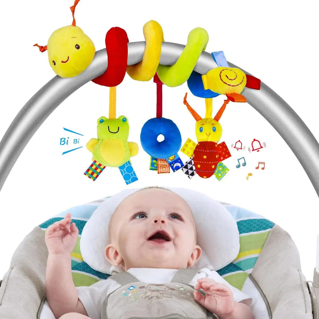 Gusano de Peluche Colgante con Sonajero para Bebé