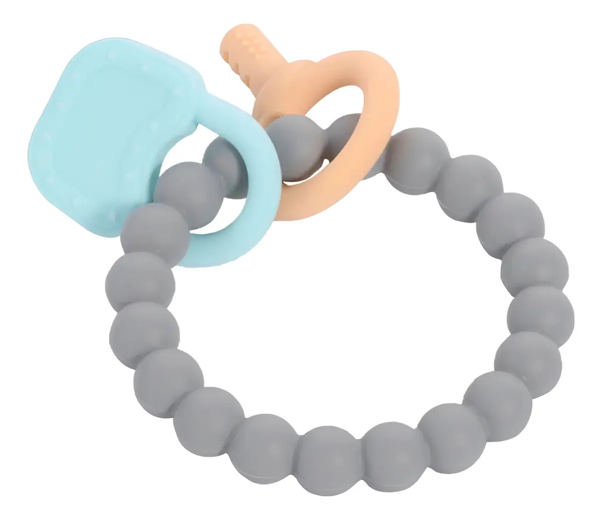 Mordedor de Silicona Tipo Pulsera con Dijes