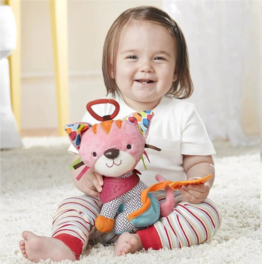 Peluche Sensorial con Sonajero y Mordedor · Varios Diseños