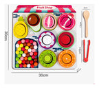 Juego Didáctico de Frutas de Madera