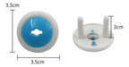 Pack de 6 Tapas de Enchufe Redondo con Llave