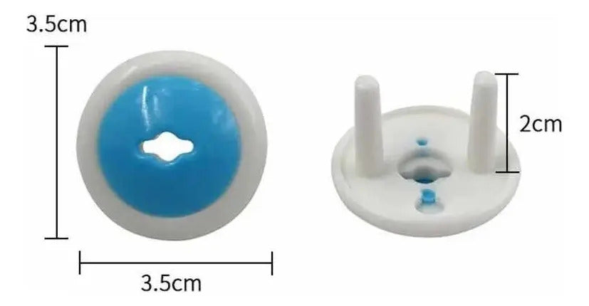 Pack de 6 Tapas de Enchufe Redondo con Llave