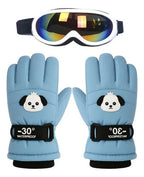 Guantes y Antiparras para Nieve · Talla Infantil 7 a 10 Años