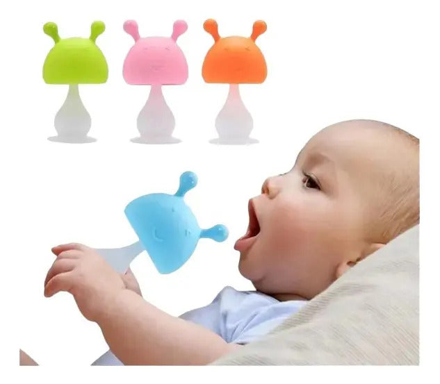 Pack de 3 Mordedores Sonajero Diseño Champiñón
