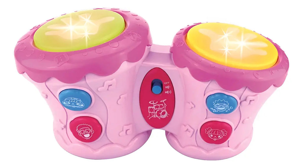 Tambor Doble Musical de Juguete con Luces