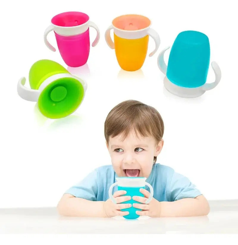 Vaso de Aprendizaje 360° con Asas y Tapa