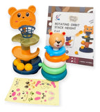 Juego 2 en 1 de Aros Apilables y Canasta de Osito