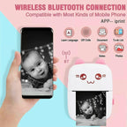Mini Impresora Térmica Gatita con Bluetooth y 11 Rollos